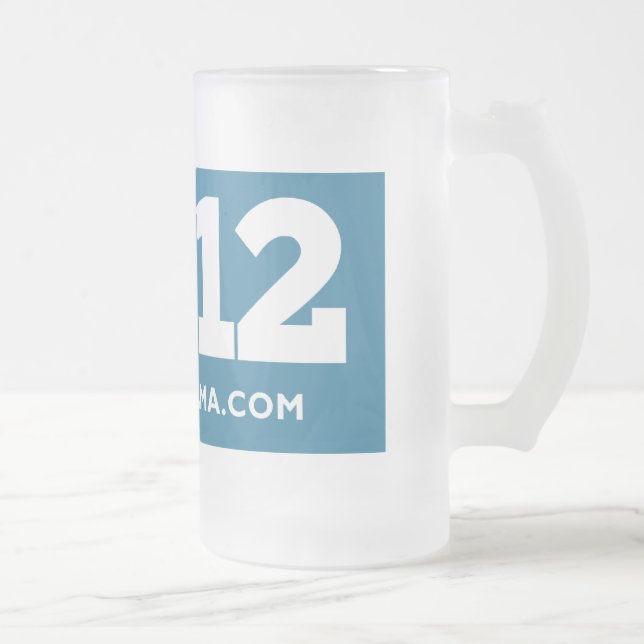 Obama 2012 frosted glass beer mug (Right)