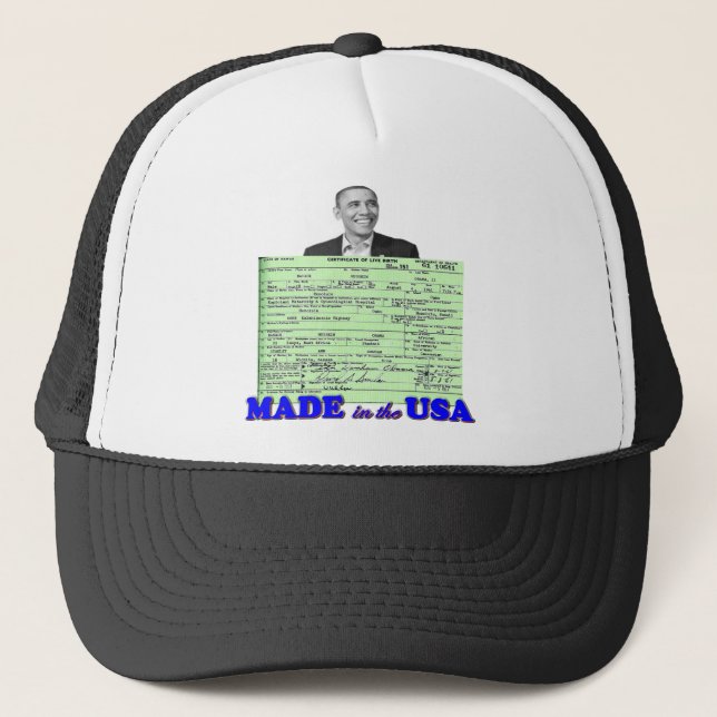 Obama 2012 Made in USA Trucker Hat (Front)