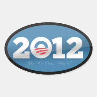 Obama 2012 Official Logo Oval Sticker