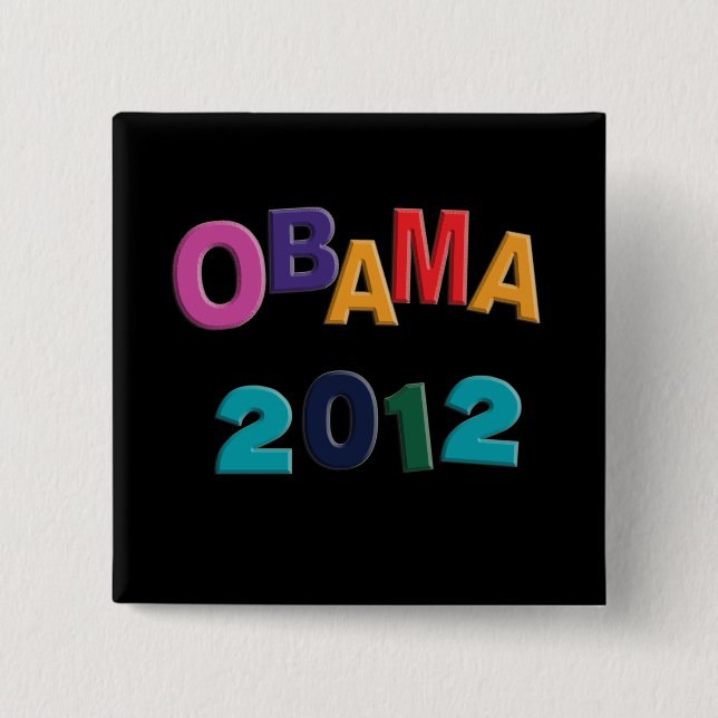 Obama 2012 Refrigerator Alphabet Magnet Button (Front)