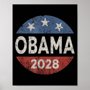 Obama 2028 3rd Term Let's Fix This Retro Butto Poster