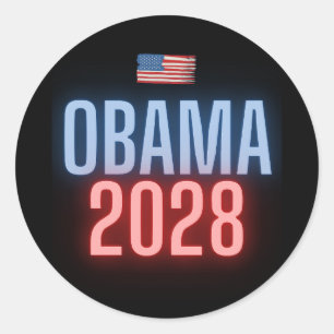 Obama 2028 – A Future We Believe In Classic Round Sticker