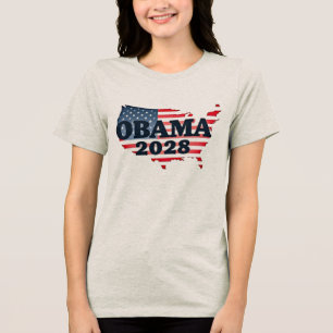Obama 2028 — A New Dawn for America Tri-Blend Shirt