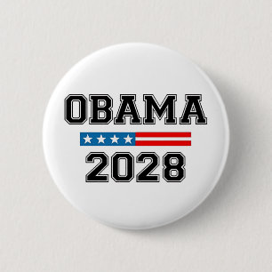 Obama 2028 Democracy Election USA  6 Cm Round Badge
