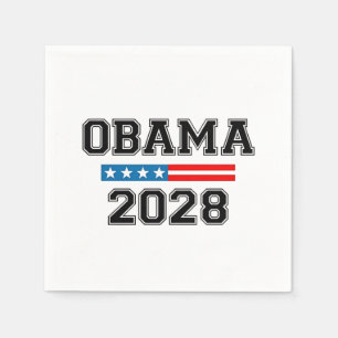 Obama 2028 Democracy Election USA Napkin