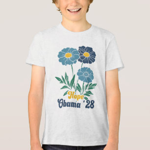Obama 2028 Hope Floral For President _1  Tri-Blend Shirt