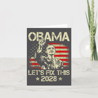Obama 2028 Let's Fix This Obama 48th President Card