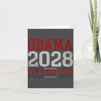 Obama 2028 Let's Fix This Obama 48th President Card