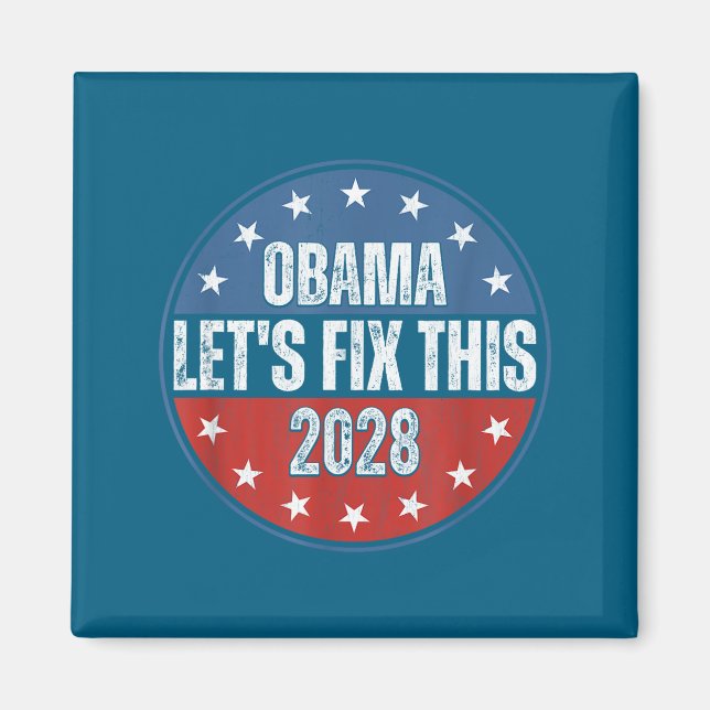 Obama 2028 Let's Fix This Obama 48th President Magnet (Front)
