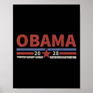 Obama 2028 President American Flag Patriotic Vinta Poster