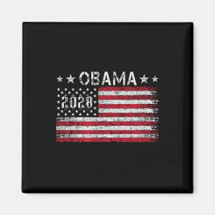Obama 2028 Retro Vintage Us Flag Patriotic Politic Magnet