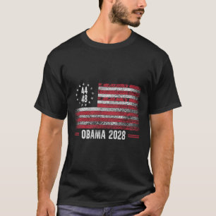 Obama 2028 Retro Vintage Us Flag Patriotic Premium T-Shirt