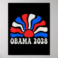Obama 2028 Retro Vintage Us Flag Patriotic Protest