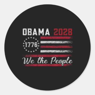 Obama 2028 Shirt Obama For President Classic Round Sticker