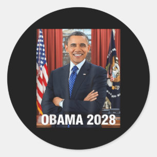 Obama 2028 Shirt Vote Obama For President 2028 Classic Round Sticker