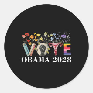 Obama 2028 Shirt Vote Obama For President 2028 Hum Classic Round Sticker