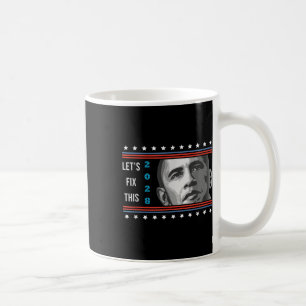 Obama 2028 Usa Vintage Patriotic Political Protest Coffee Mug