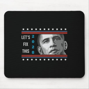 Obama 2028 Usa Vintage Patriotic Political Protest Mouse Mat