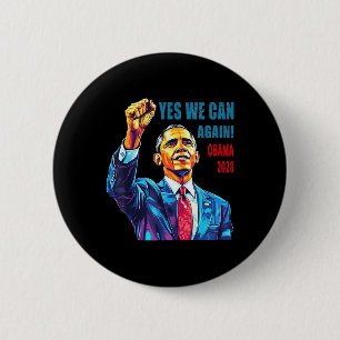 Obama 2028 Yes We Can Again Obama 48th President O 6 Cm Round Badge