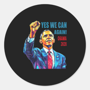 Obama 2028 Yes We Can Again Obama 48th President O Classic Round Sticker