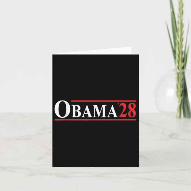 Obama 28 Retro Vintage  Card (Front)
