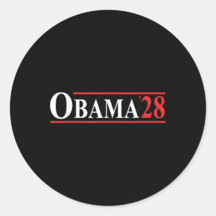 Obama 28 Retro Vintage Classic Round Sticker