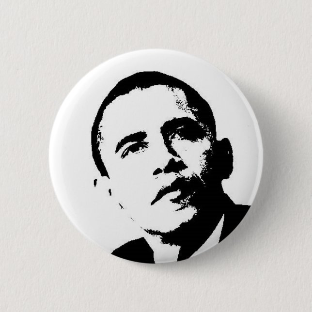 obama 2 6 cm round badge (Front)