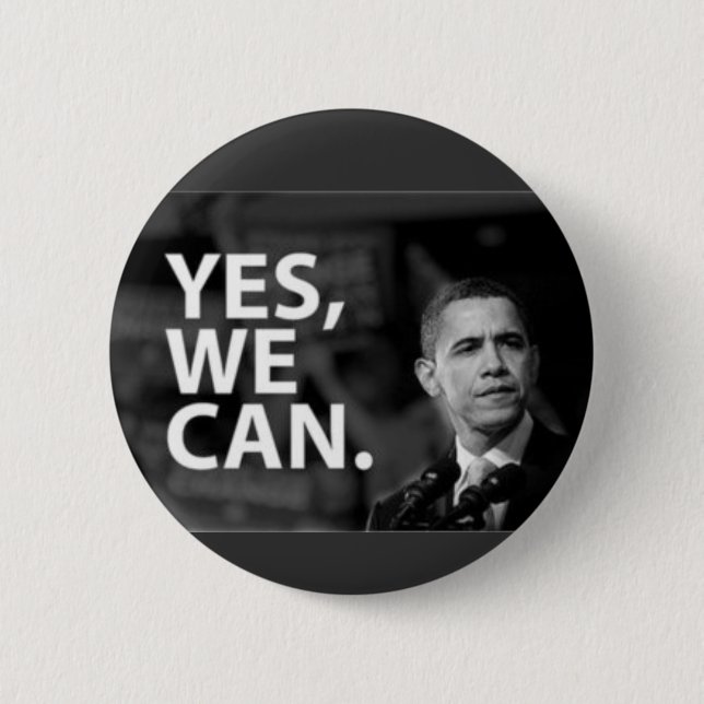 obama 3 6 cm round badge (Front)