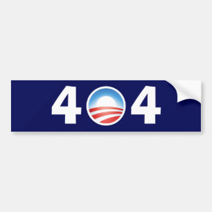 Obama 404 Clueless - File Not Found Bumper Sticker
