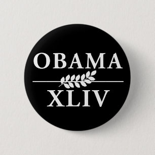 Obama 44 6 cm round badge