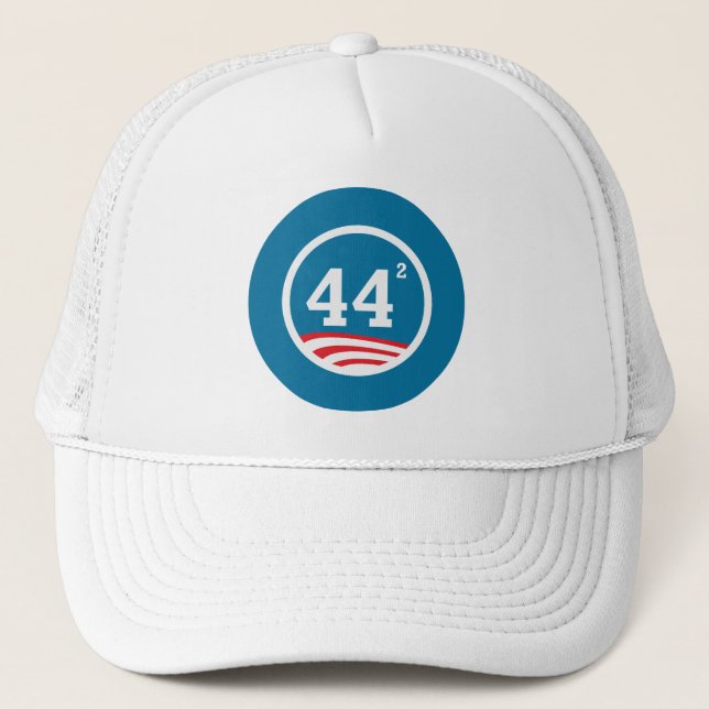 Obama - 44 Squared Trucker Hat (Front)