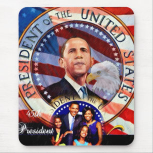 Obama,45th President of The United States_ Mouse Mat