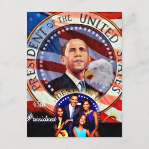 Obama,45th President of The United States_ Postcard