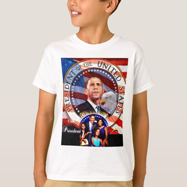 Obama,45th President of The United States_ T-Shirt (Front)