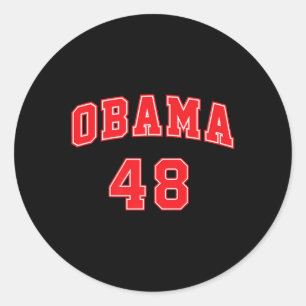 Obama 48 For President 2028 Obama 2028 Premium Classic Round Sticker
