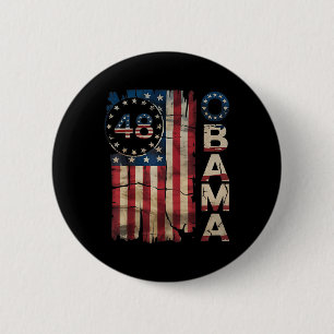 Obama 48th President American Flag Obama For Presi 6 Cm Round Badge