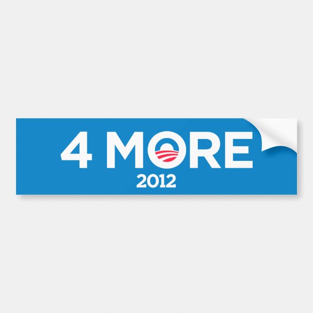 Obama 4 More Years 2012 Bumper Sticker (Front)