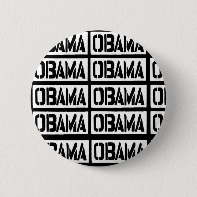 obama 6 cm round badge (Front)