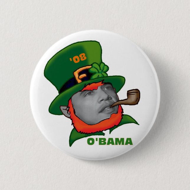 O'BAMA 6 CM ROUND BADGE (Front)