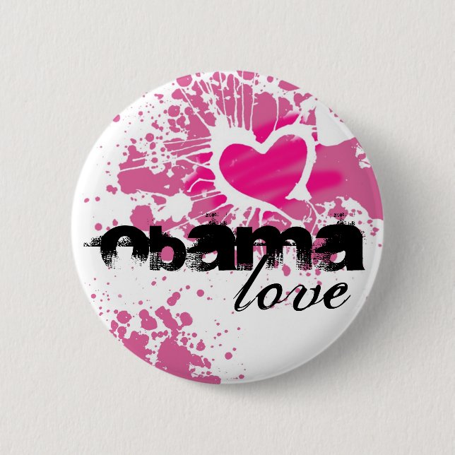Obama 6 Cm Round Badge (Front)