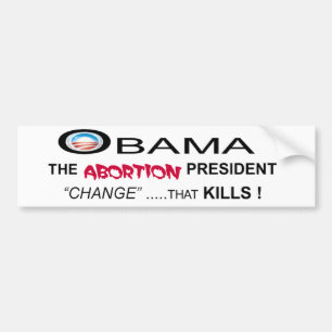 OBAMA ABORTION BUMPER STICKER