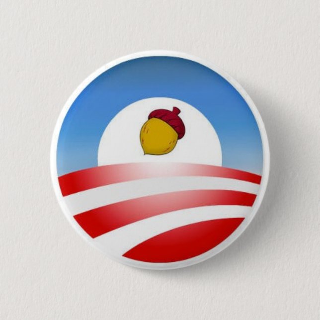 Obama Acorn 6 Cm Round Badge (Front)