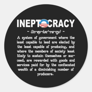 Obama Administration Ineptocracy Sticker