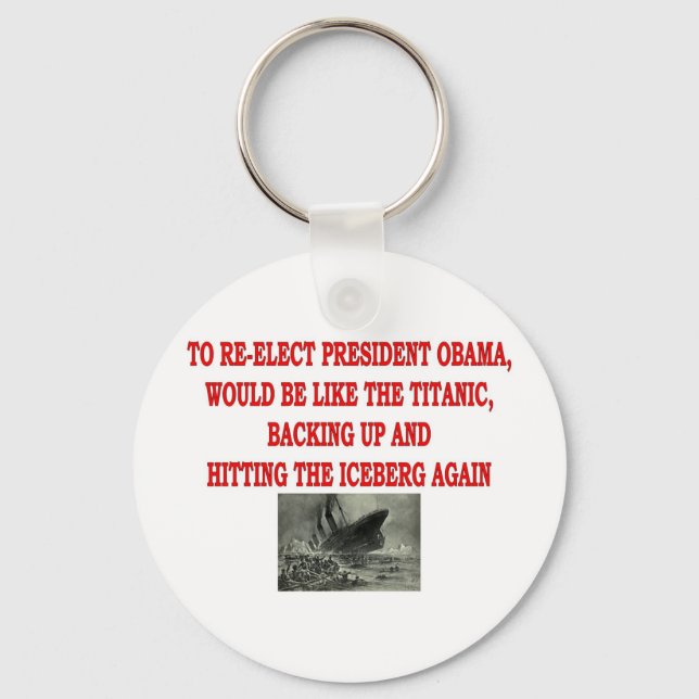 OBAMA AND THE TITANIC KEY RING (Front)