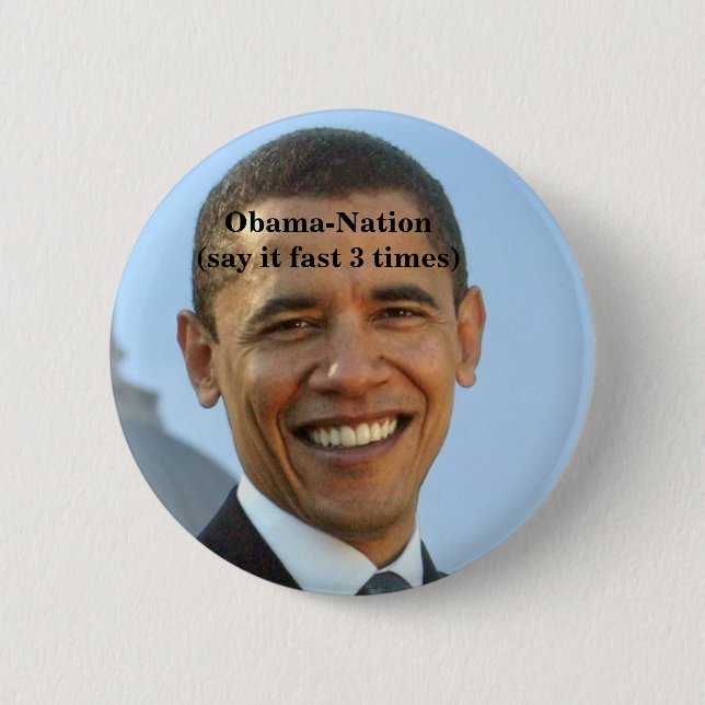 Obama-anti. 6 Cm Round Badge (Front)