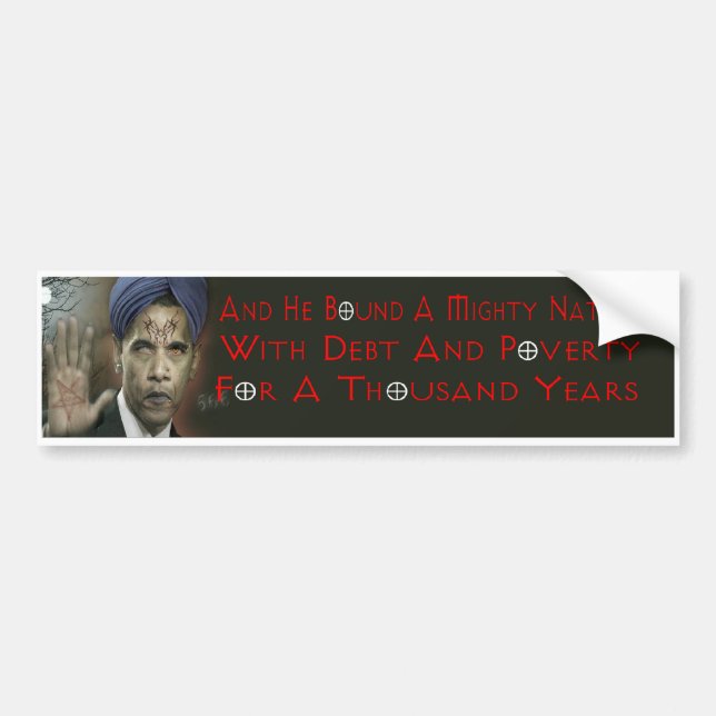 Obama Anti-Christ Bumper Sticker (Front)