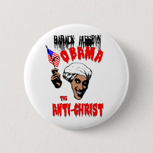 Obama Anti-Christ Button