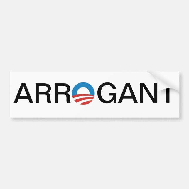 Obama Arrogant Bumper Sticker (Front)