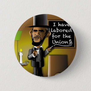 Obama as Lincoln for the Union(s) 6 Cm Round Badge