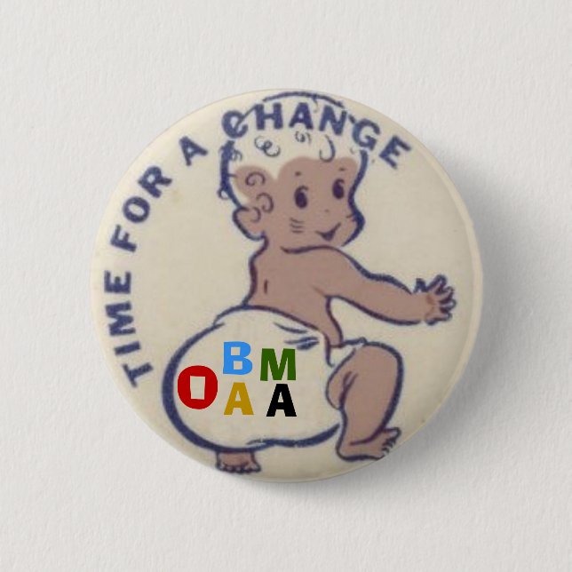 Obama Baby Diaper Button (Front)